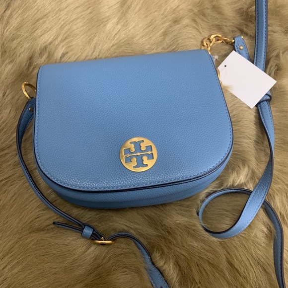 SOLDAuthentic TORY BURCH Leather Saddle flap crosb - Picture 2 of 16